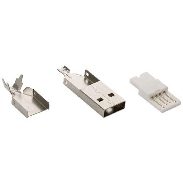 CONECTOR USB-A/M PARA SOLDAR