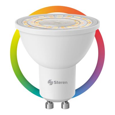 Bombillo LED dicroico Wi-Fi RGB+W multicolor de 5 W