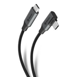 Cable USB C de 1,8 m 100 W con conector a 90°