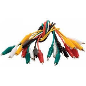 Juego de cables con caimanes de 2,7 cm, 3 Amperes